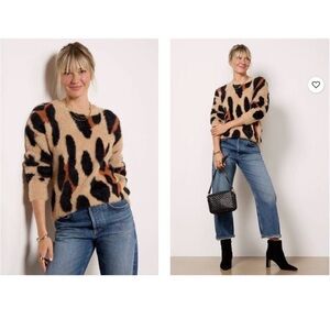 BRAND NEW Evereve Harley Pullover - Leopard Print